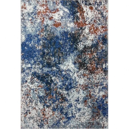 Palacedesigns 5 x 8 ft. Blue & White Abstract Ocean Area Rug - Blue White - 5' x 8' PA3096888